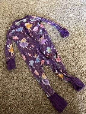 Little Sleepies Purple Fairy & Floral Footed Pajamas